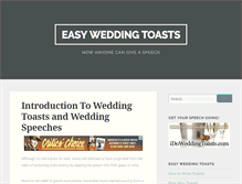 Tablet Screenshot of easyweddingtoasts.com